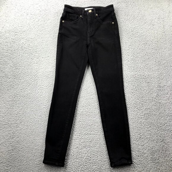 REVTOWN Women's Size 25 Black Stretch Denim High Rise Skinny Jeans - Picture 1 of 16